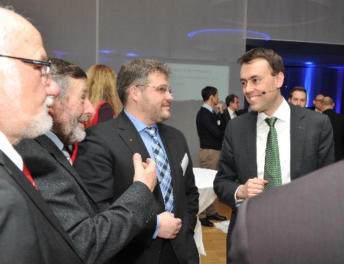 von links nach rechts: Gottlob Kolb, Rudi Eberl, Wolfgang Lutz, Dr. Nils Schmid